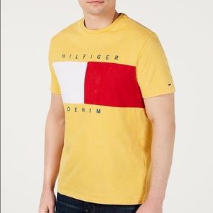 Tommy Hilfiger Denim Yellow Colorblock Shirt